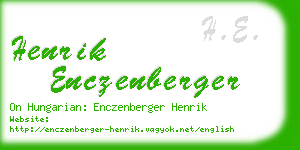 henrik enczenberger business card